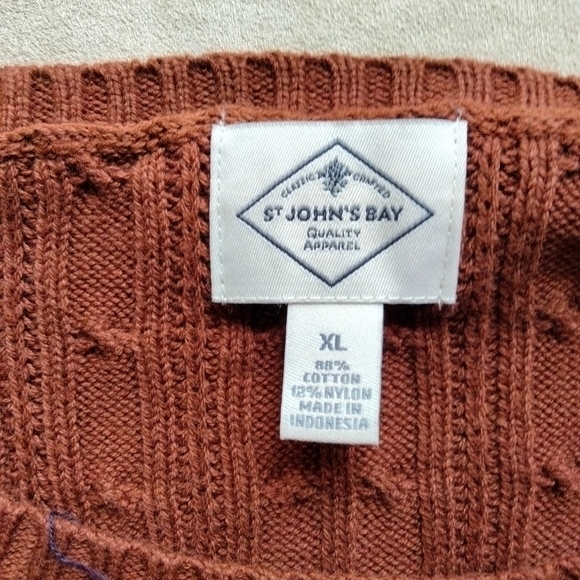 BRAND NEW CABLE KNIT SWEATER, BROWN, SIZE XL - Picture 3 of 7